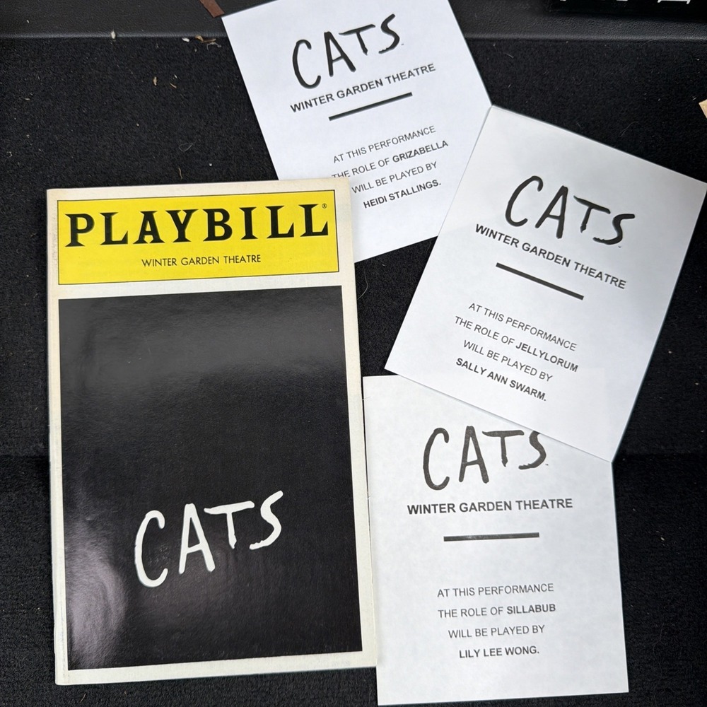 1993 CATS Original Playbill & Understudies Winter Garden Theatre Broadway NY